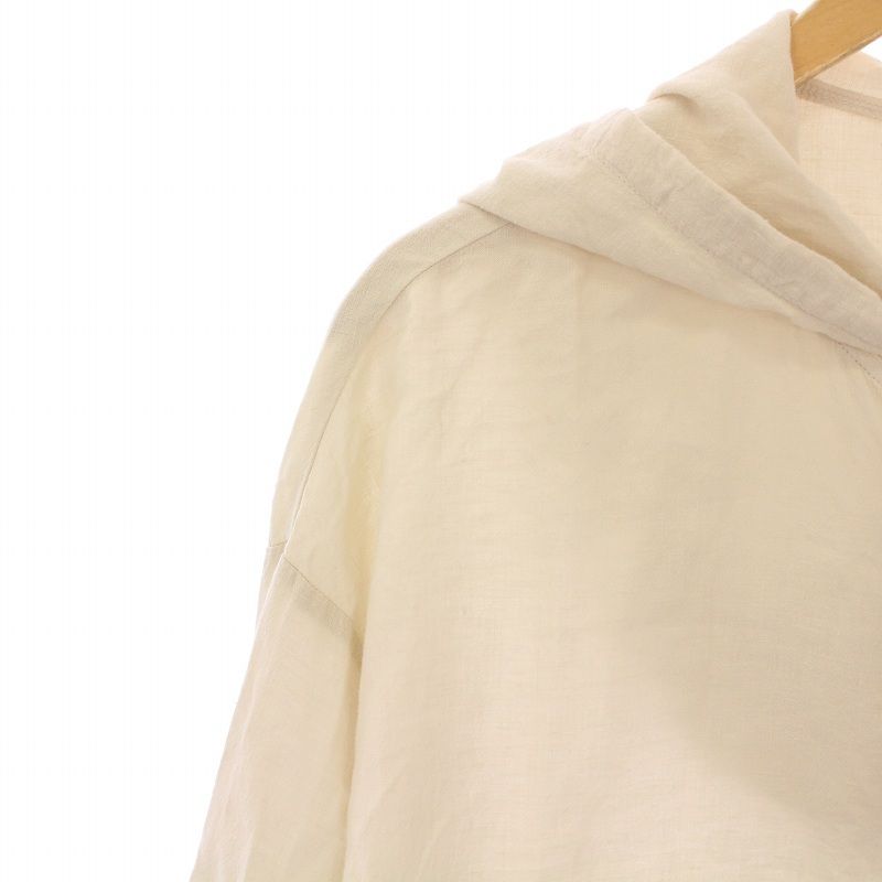 ネストローブ nest Robe プルオーバーパーカー アノラック ハーフボタン 長袖 麻 リネン F ベージュ /BB レディース ネストローブ nest Robe プルオーバーパーカー アノラック