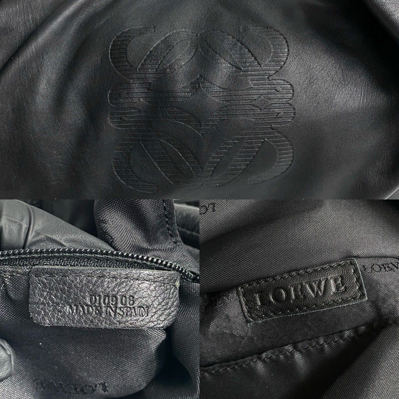 極 美品 希少品 LOEWE ロエベ ナッパ アイル アナグラムロゴ