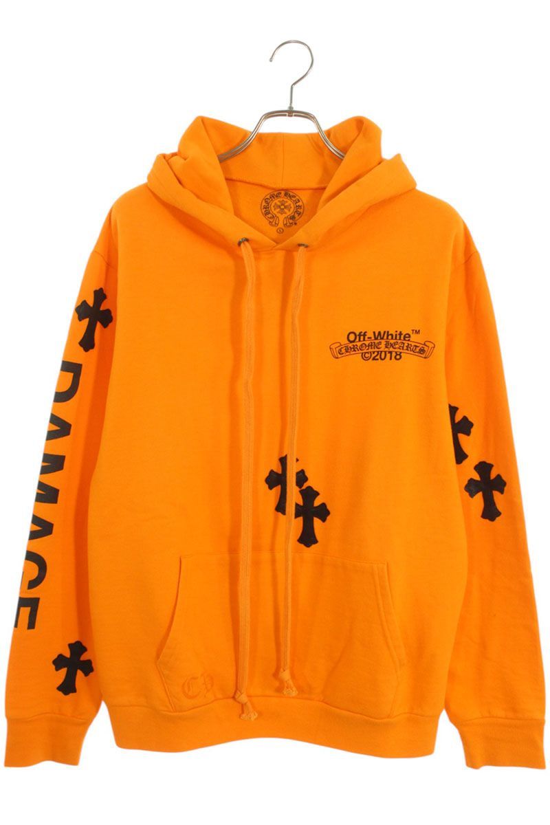 Off-White Chrome Hearts パーカー XXLオレンジ