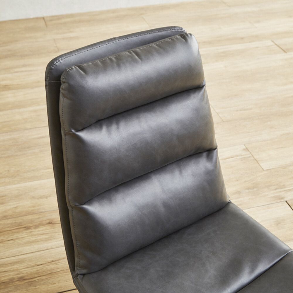 ♪ ２脚セット レザー調 回転ダイニングチェア ブラックカラー PUレザー スチール脚 ダイニング チェア おしゃれ