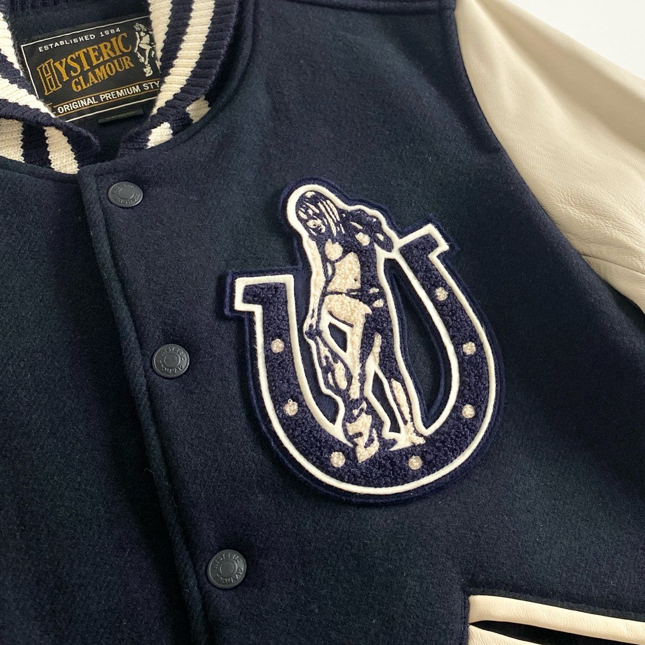 86h29 HYSTERIC GLAMOUR ヒステリックグラマー 袖レザー切替