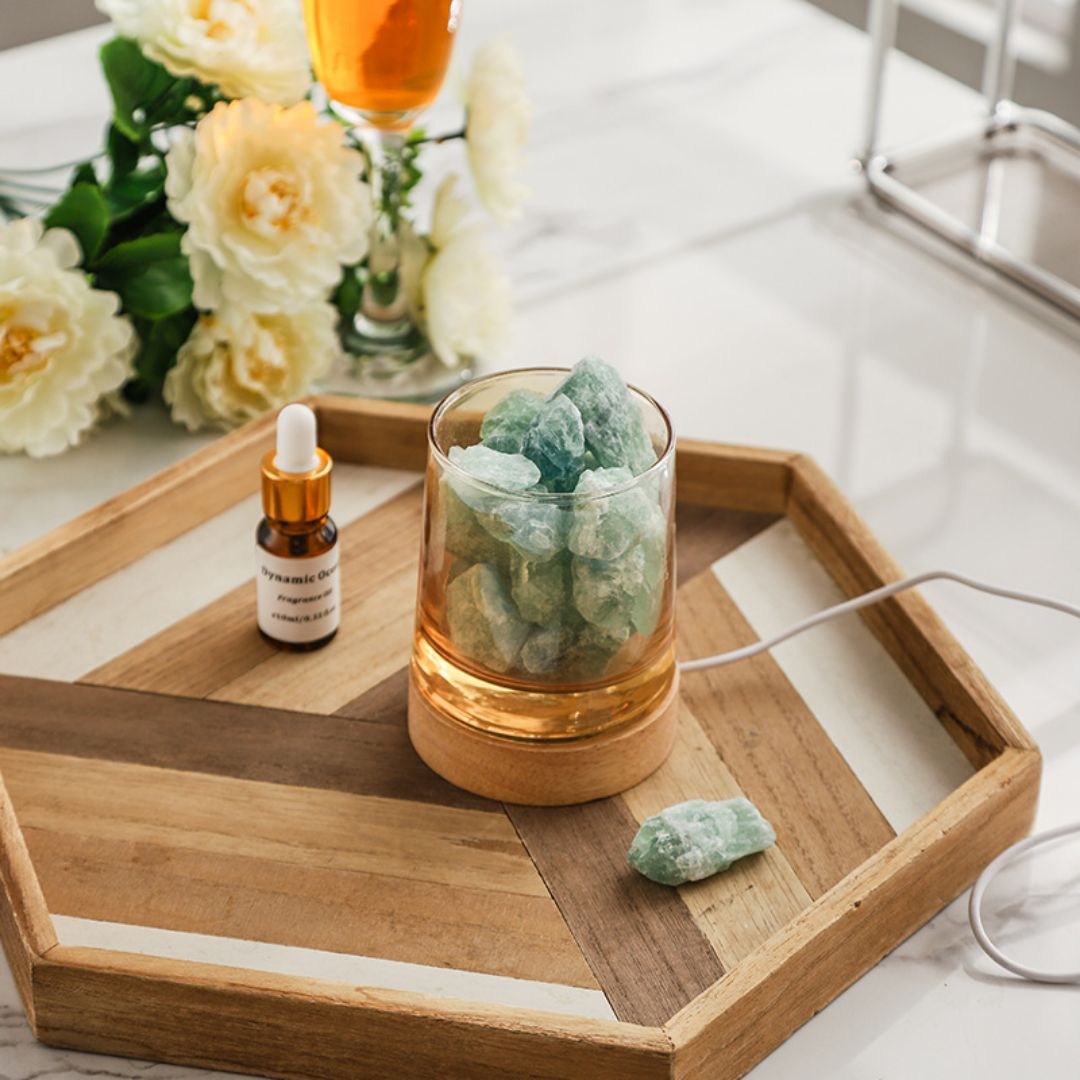 選べる精油】アロマストーンランプ｜ストーンディフューザー｜天然石＋