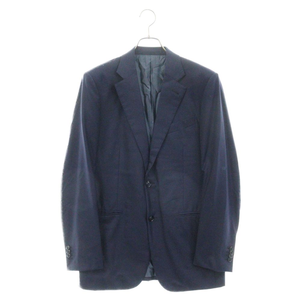 エルメネジルド ゼニア シルク 2B テーラード ジャケット ネイビー 系 44 Ermenegildo Zegna (エルメネジルドゼニア) 2Bテーラード