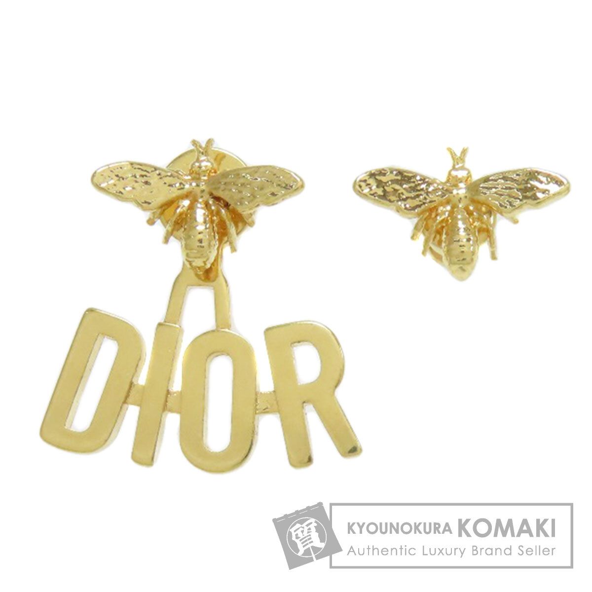 CHRISTIAN DIOR クリスチャンディオール ビーモチーフ ロゴ ピアス 金属製 レディース