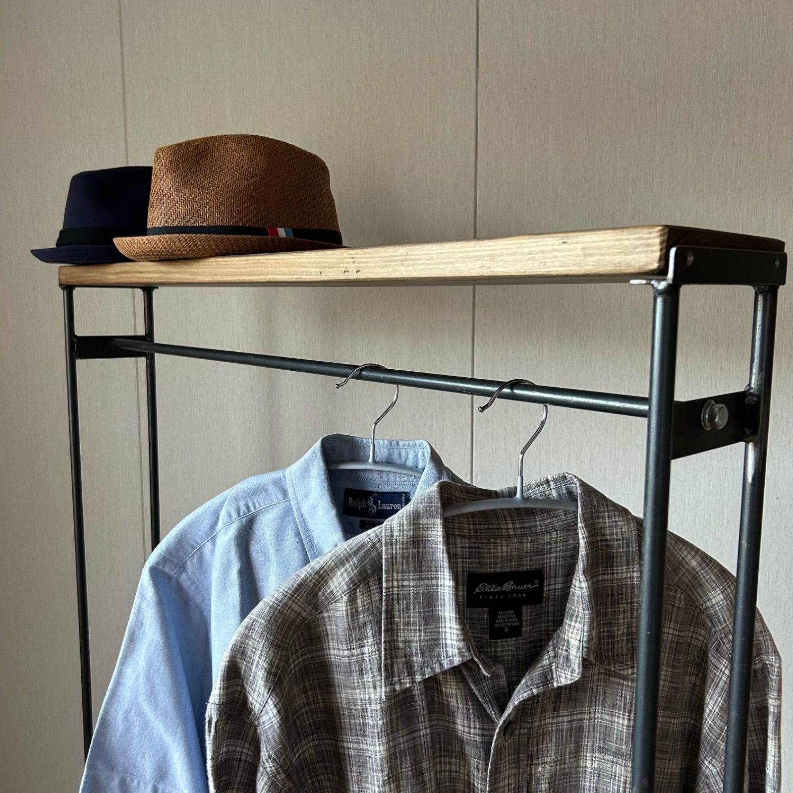 ハンガーラック　アイアン家具　引っ越し　コンパクト　アンティーク　幅900 分割 ハンガーラック アイアン家具 引っ越し コンパクト アンティーク 幅900