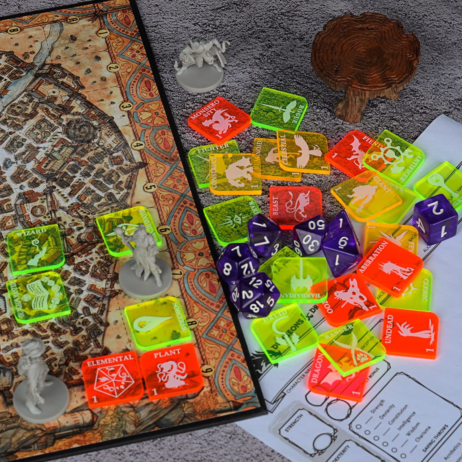 CZYY D&D 卓上ゲームトークン ファンタジー RPG ヒーローとモンスタートークン 112個セット ダンジョンズ&