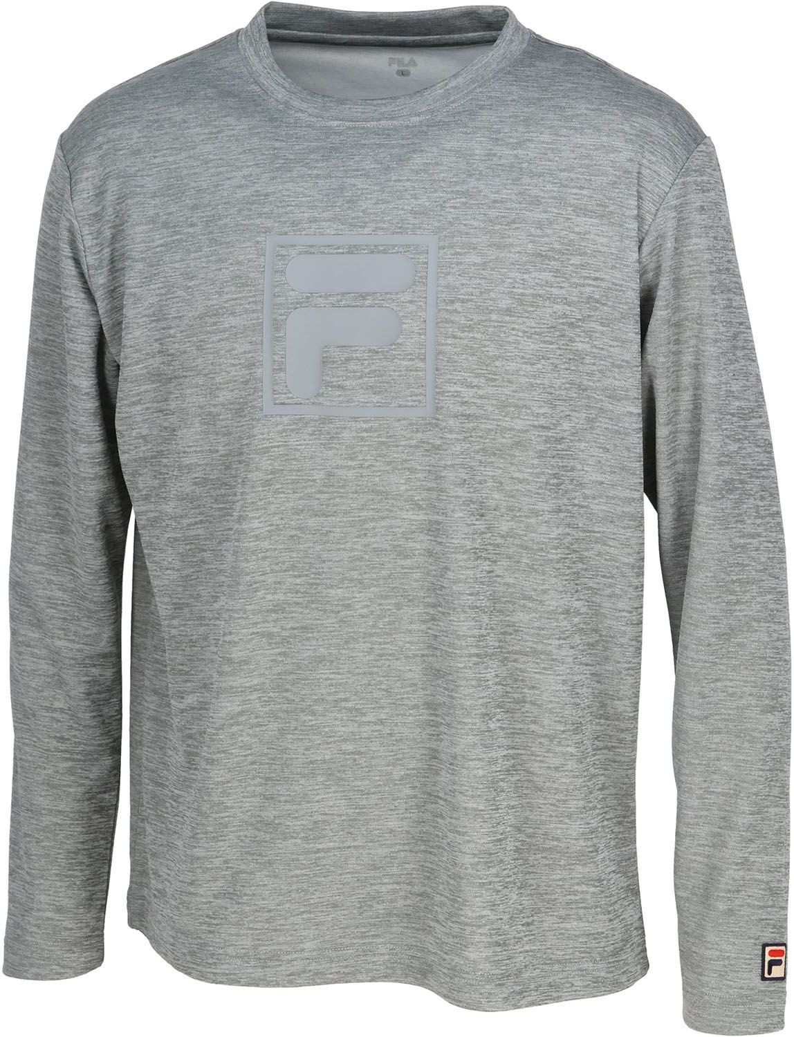 フィラ FILA テニス ロングスリーブシャツ メンズ 男性 大人 長袖 ロンT トップス ウェア ロゴ ワンポイント 立体感 定番 部活動 クラブ サークル スクール 練習 試合 移動 EM0265 02Z オフホワイト