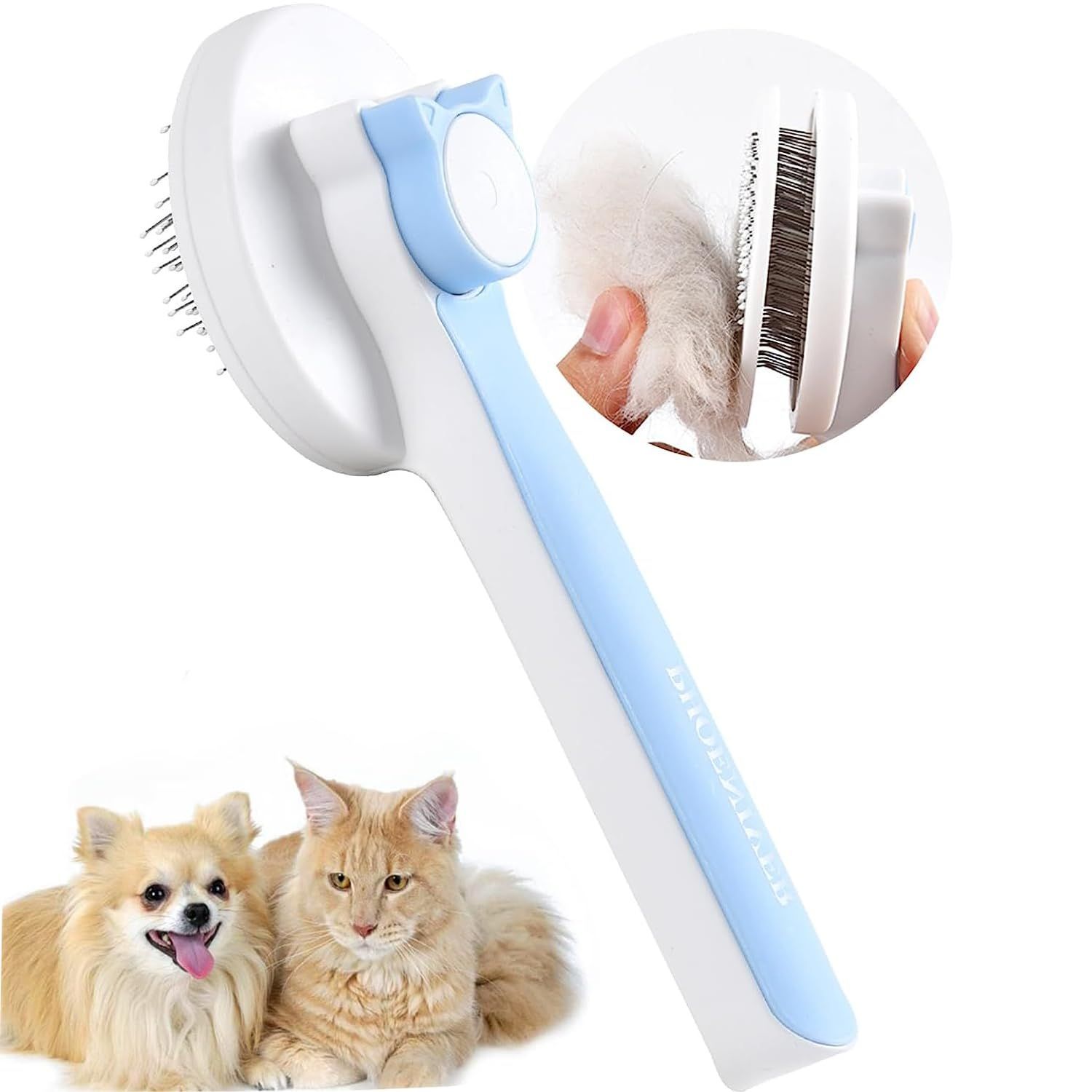 色:ブルー】犬ブラシ 猫くし 犬くし ペットブラシ 猫グッズ 毛取り 長毛 kiraseraSHOP メルカリ