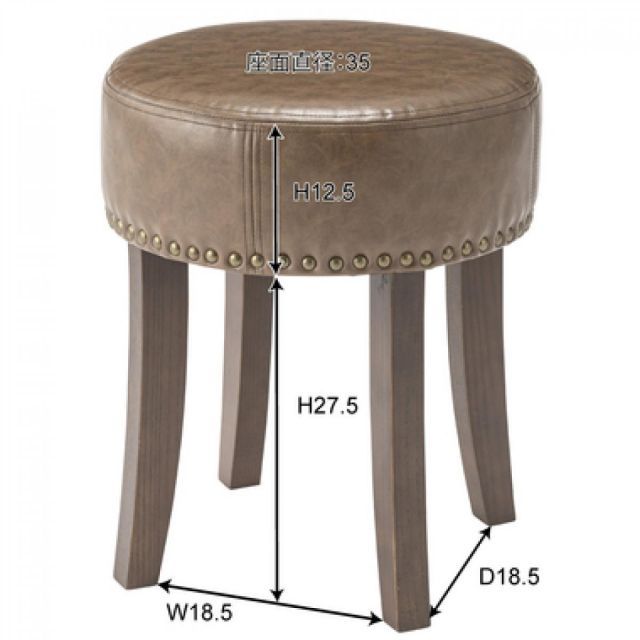 東谷 Azumaya ボンデッドスツール ブラウン ストア IW-557BR 新生活