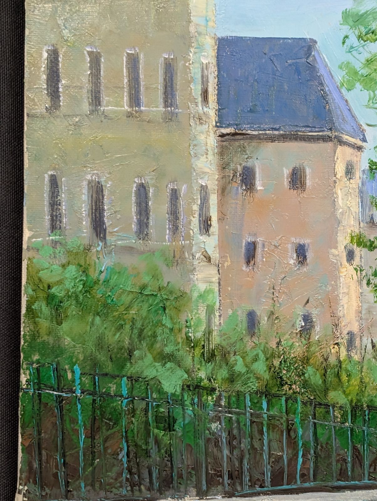 真作保証 戸倉貢 サンバンサン 油彩キャンバスのみ F8 風景画 真