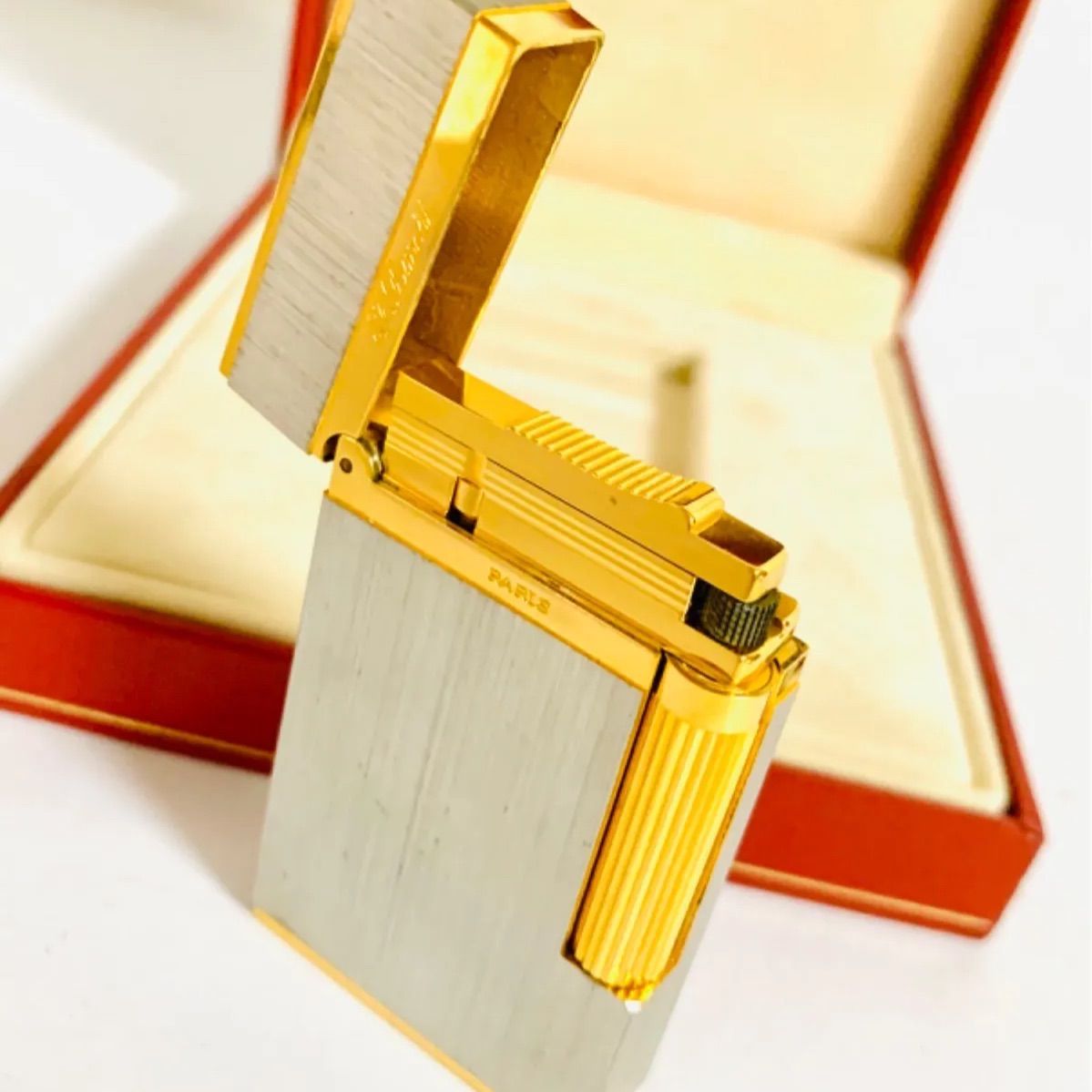 快音 S.T.Dupont デュポン ガスライター ライン2ヘアライン16841 Dupont/デュポン ライン2 16841 ガスライター 喫煙具 コンビカラー