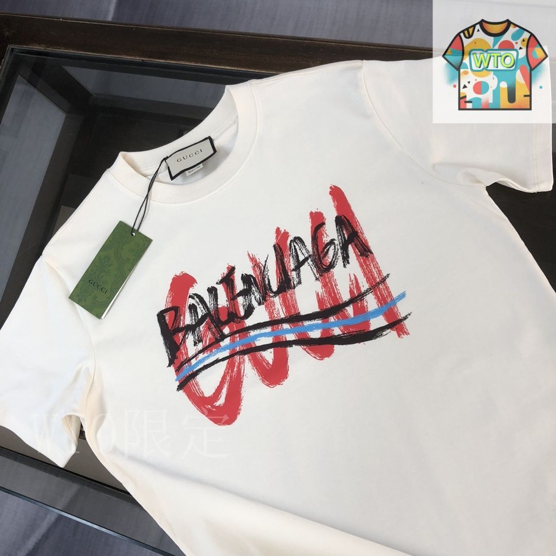 美品　GUCCI グッチ　Tシャツ 今日WTO】Gucci グッチ 25ss 逆文字ロゴプリント T シャツ-UZ59
