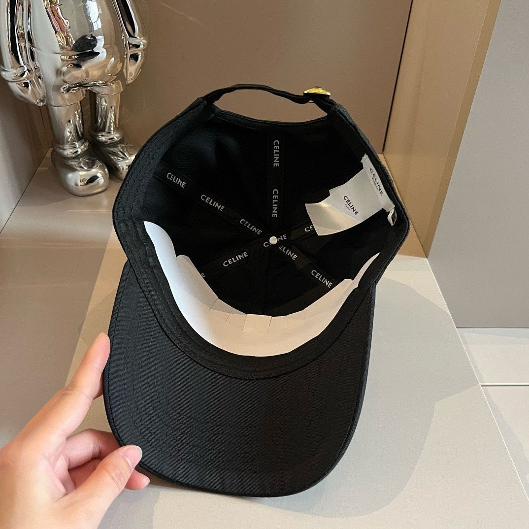 関税送料無料【CELINE】ベースボールキャップ CELINE】関税送料込 ロゴ刺繍コットン ベースボールキャップ