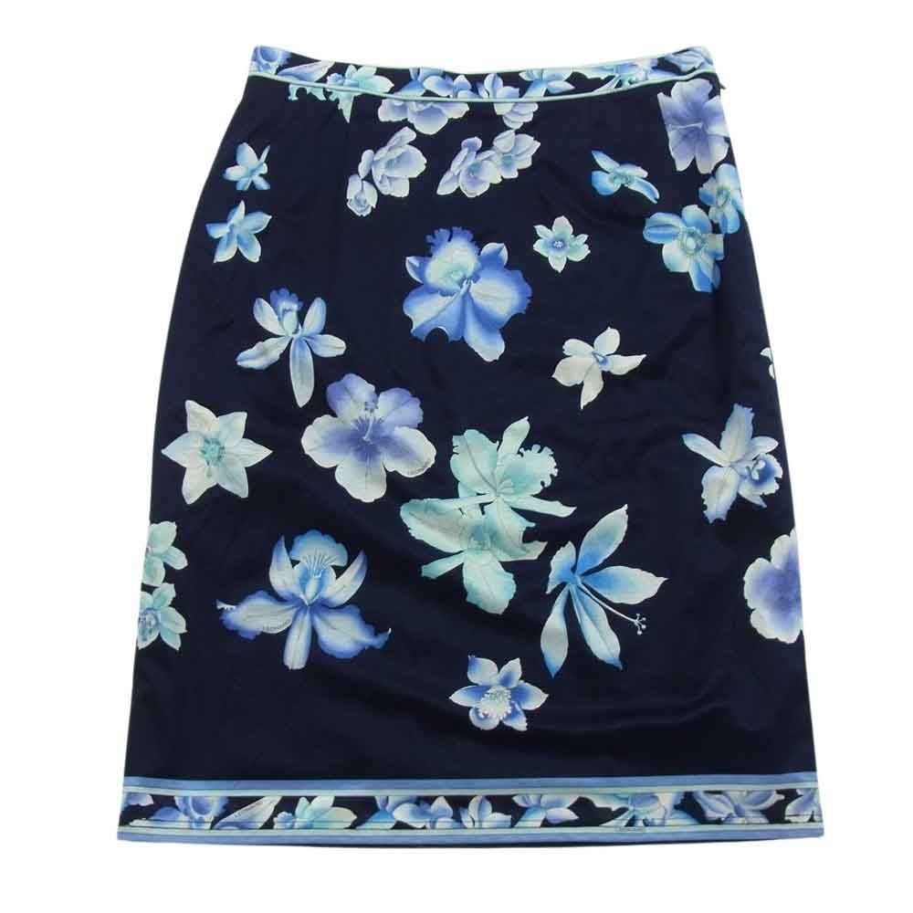 レオナール セットアップ ジャケット スカート コットン 花柄 無茶苦茶  