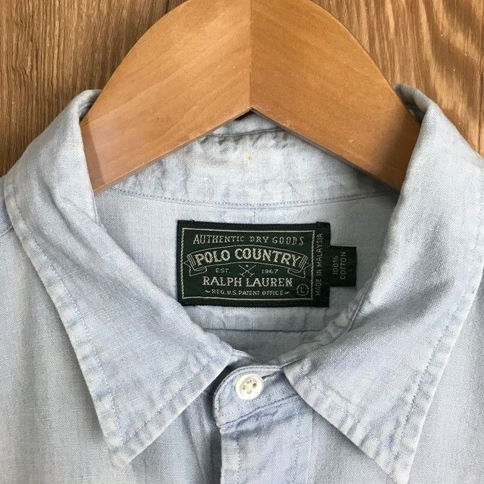 90s POLO COUNTRY ポロ カントリー シャンブレーシャツ 長袖