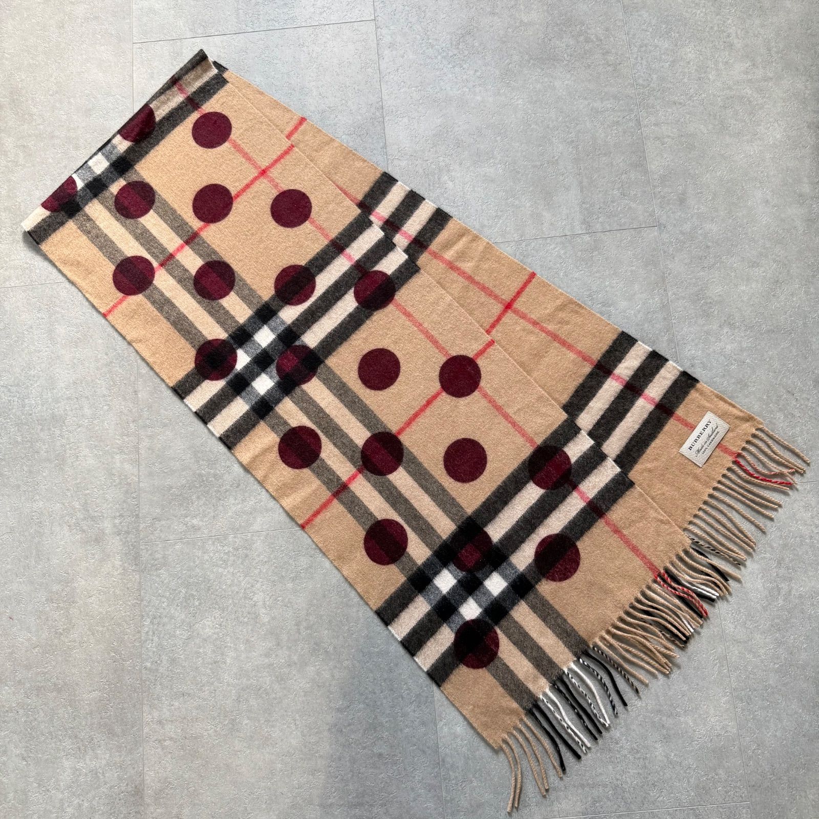 BURBERRY リバーシブルマフラー カシミヤ100% BURBERRY バーバリー