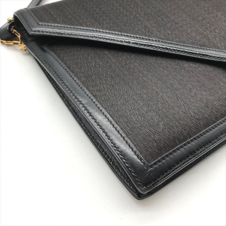 良品 HERMES エルメス リディ クリノラン ボックスカーフ ヴィンテージ 2WAY クラッチ ショルダー バッグ OH刻印 ブラック a4409 HERMES - 良品 HERMES エルメス リディ クリノラン ボックスカーフ