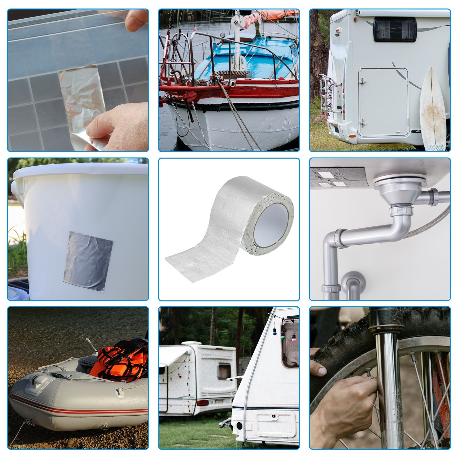 uxcell アルミニウムテープ RVカーボートハウスパイプフロアルーフ