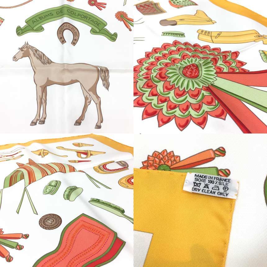 未使用 HERMES エルメス スカーフ カレ90 ALBUMS DE COLPORTAGE 本の 