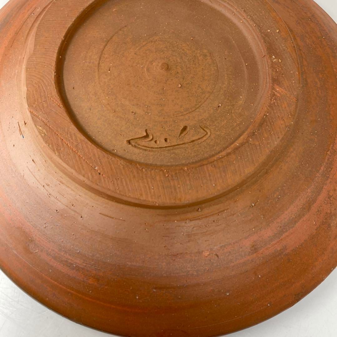 未使用品　吉本正　備前丸皿　上がり良　共箱　東さ5-1108② 未使用品 吉本正 備前丸皿 上がり良 共箱 東さ5-1108②