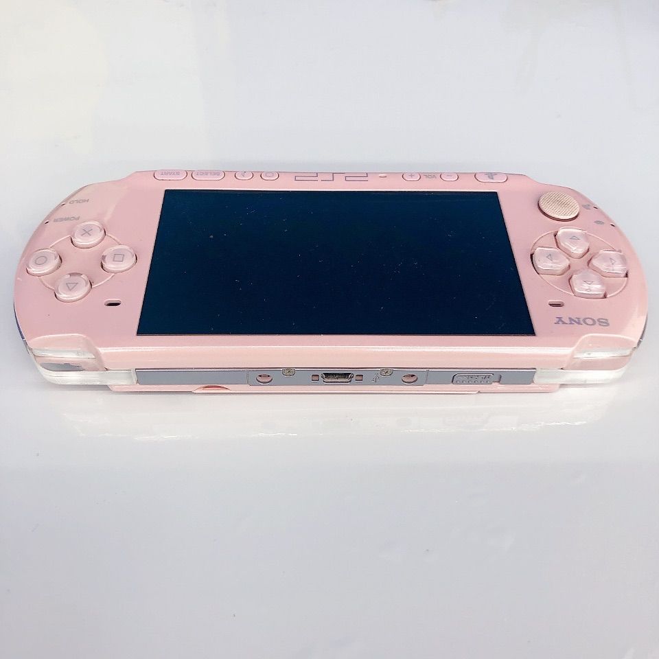 【ジャンク品】PSP3000本体 ブロッサムピンク+充電器 ☆【ジャンク品】充電カバー欠品 PSP3000 ブロッサムピンク