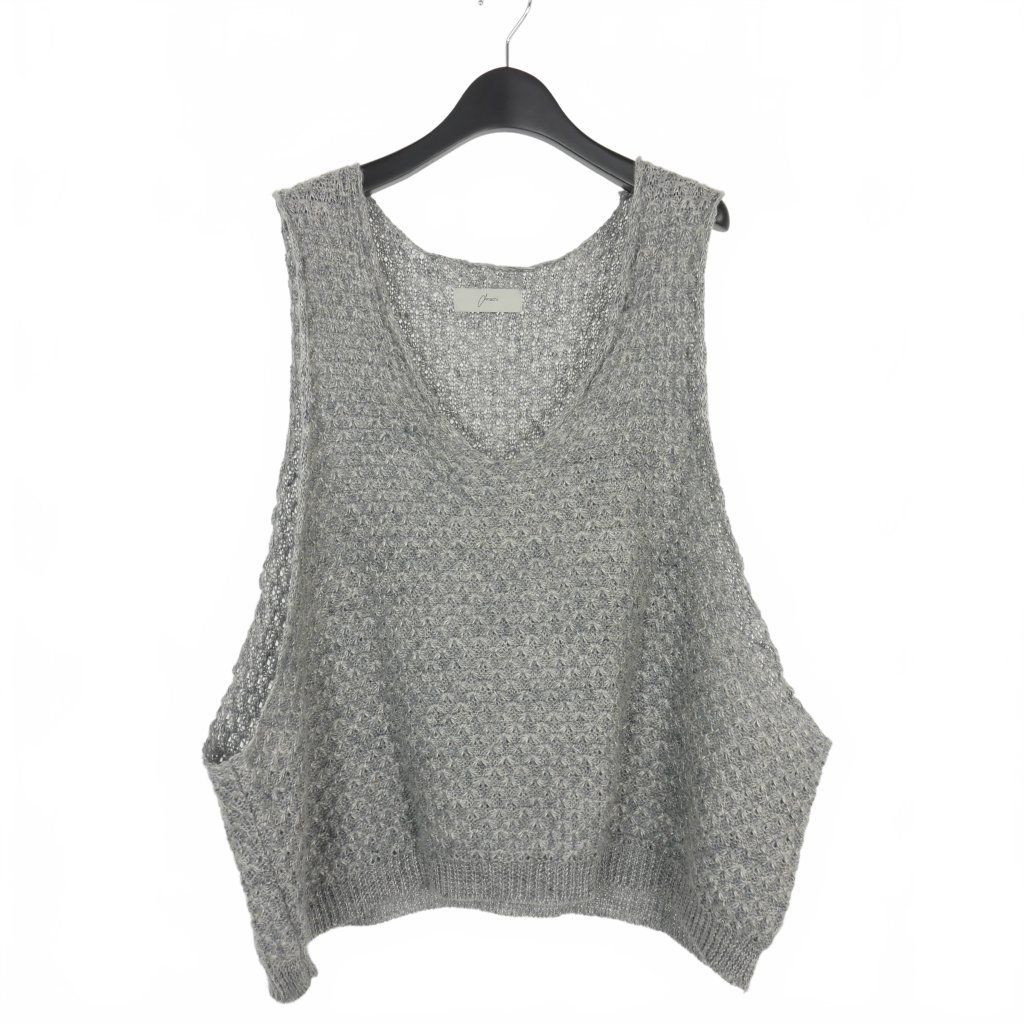 アマチ amachi. 23SS Loose Neck Paesina Vest ニット ベスト コットン 