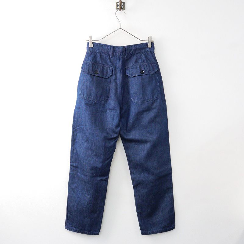 45R コットンリネンブルーデニムの908ベイカーパンツ 45R｜モンプデニムの908ベイカーパンツ(濃) | Rakuten Fashion