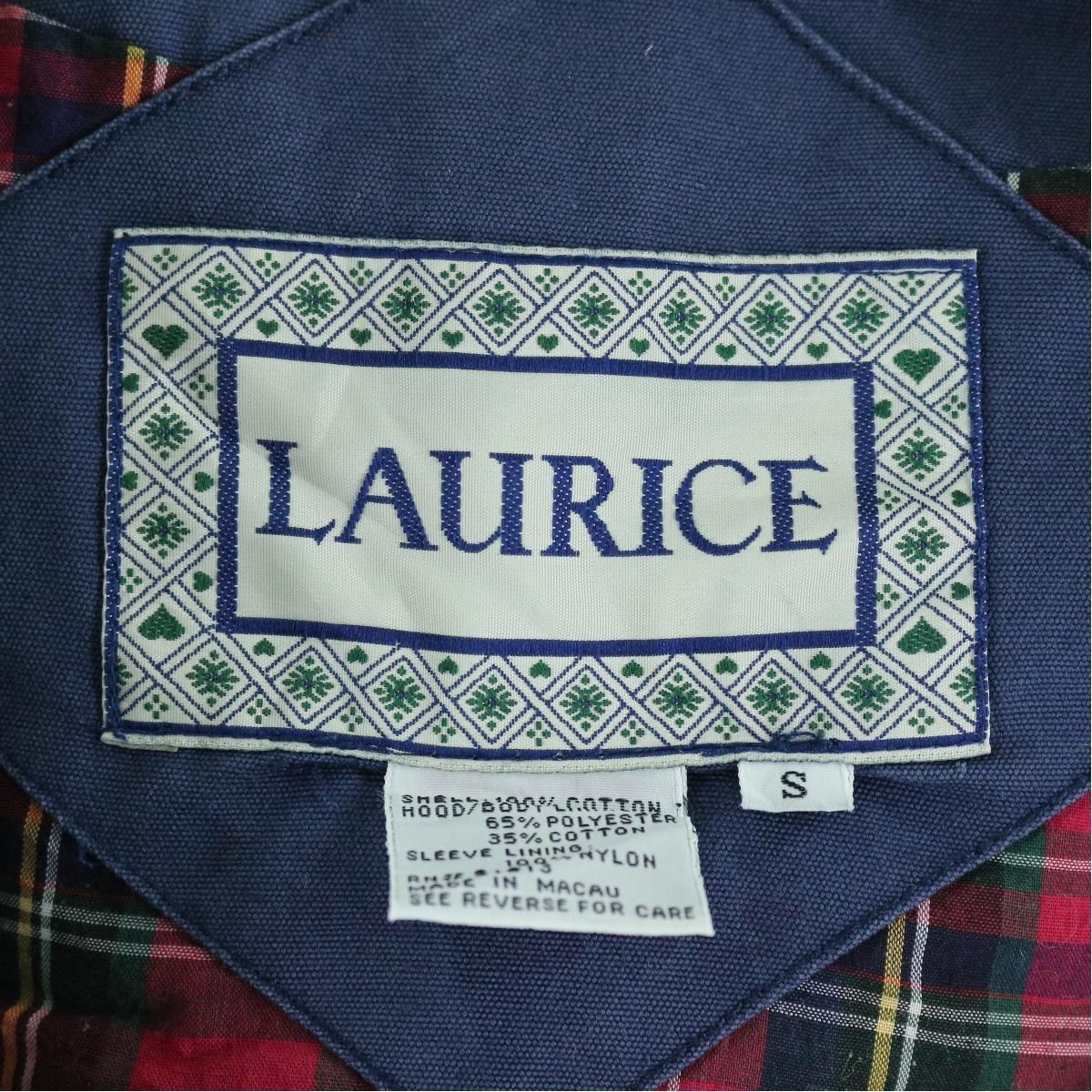 古着 LAURICE ボーダー柄 フード付き ファイヤーマンジャケット メンズ 
