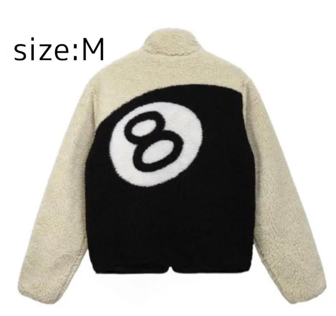 即完モデル】stussy 8 Ball Sherpa Jacket Mサイズ - メルカリ