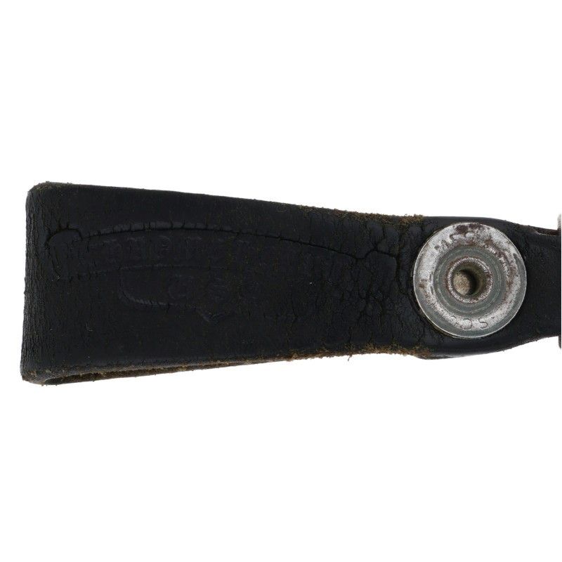 クロムハーツ BELT LOOP クロスボールボタンレザーベルトループ クロムハーツWベルトループクロスボタンブラックレザー|クロム