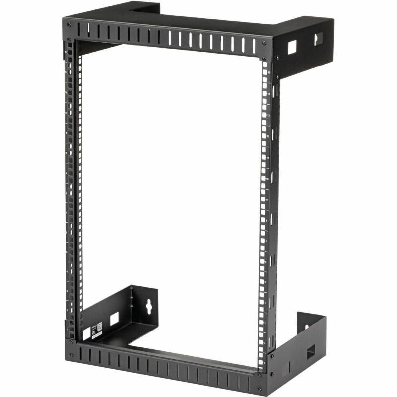 StarTech.com 15U ウォールマウント19インチサーバーラック 2ポストオープンフレーム|壁掛け式 奥行き12インチ RK15WALLO