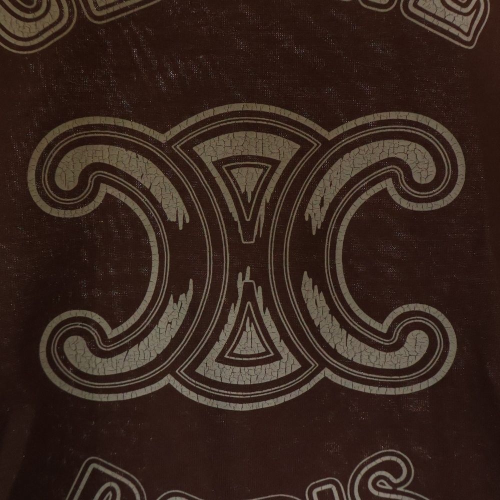 CELINE (セリーヌ) 70'S T-SHIRT WITH CRACKED EFFECT 2X97I671Q