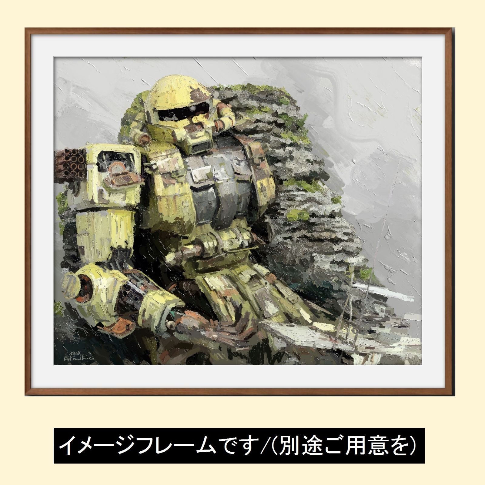 油絵　六地蔵 GM6/ 朽ちたZAKU-Ⅱ】油絵 - メルカリ