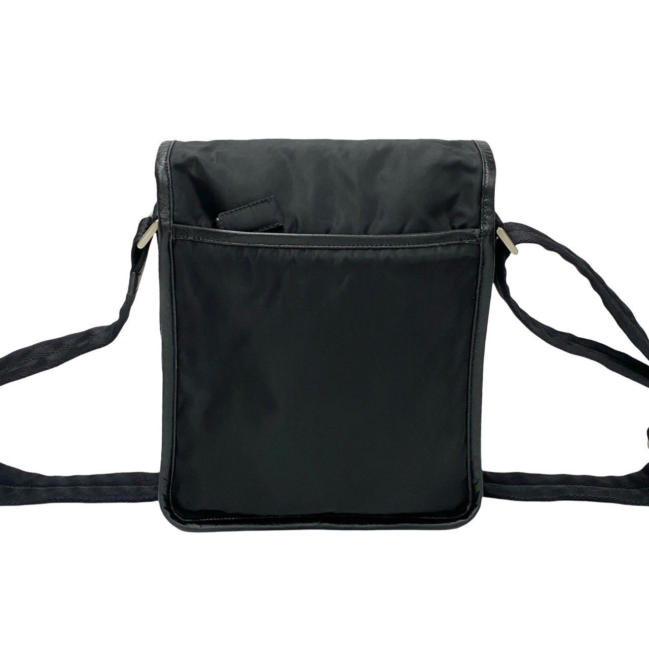 極 美品 PRADA プラダ 三角ロゴ テスート ナイロン サフィアーノ