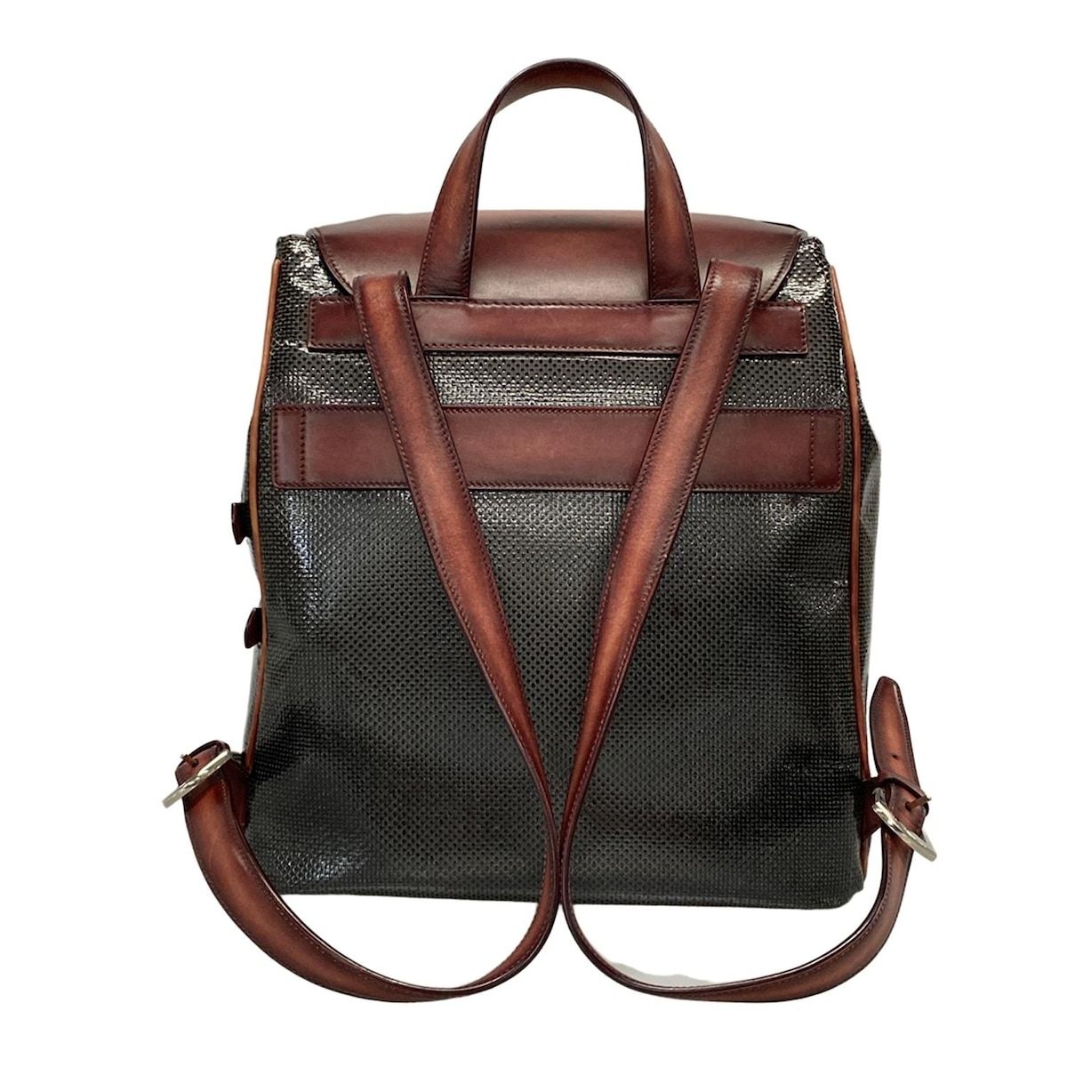 ALFREDO BERETTA(アルフレッドベレッタ) リュックサック 黒×ボルドー  