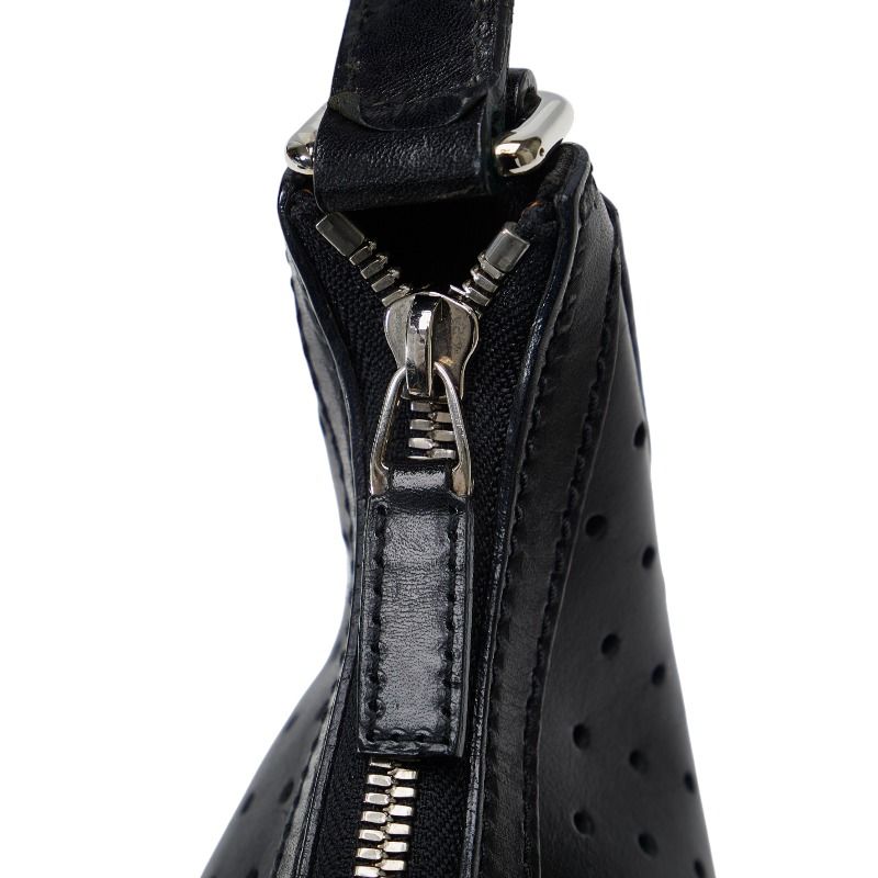 GUCCI ブラックレザー ショルダーバッグ グッチ ショルダーバッグ 114869 黒 レザー