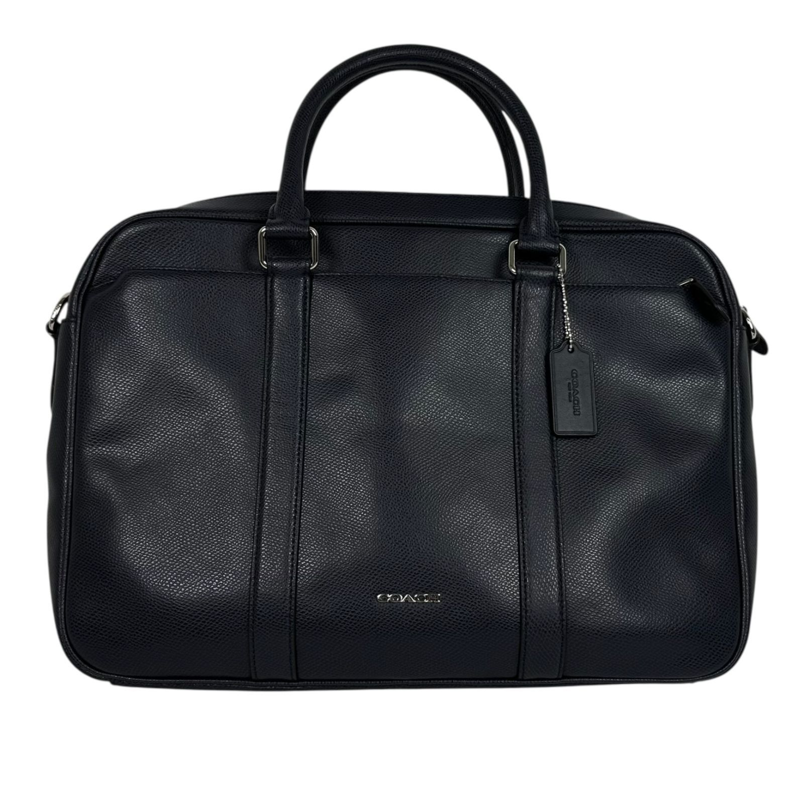 COACH】コーチ ビジネスバッグ 2WAYブリーフケース ネイビー メンズ