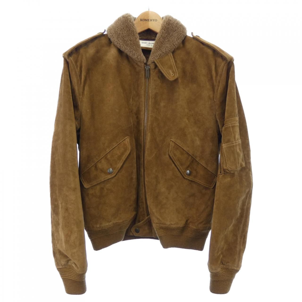 サンローラン SAINT LAURENT ムートンジャケット ブラック 46 Saint 