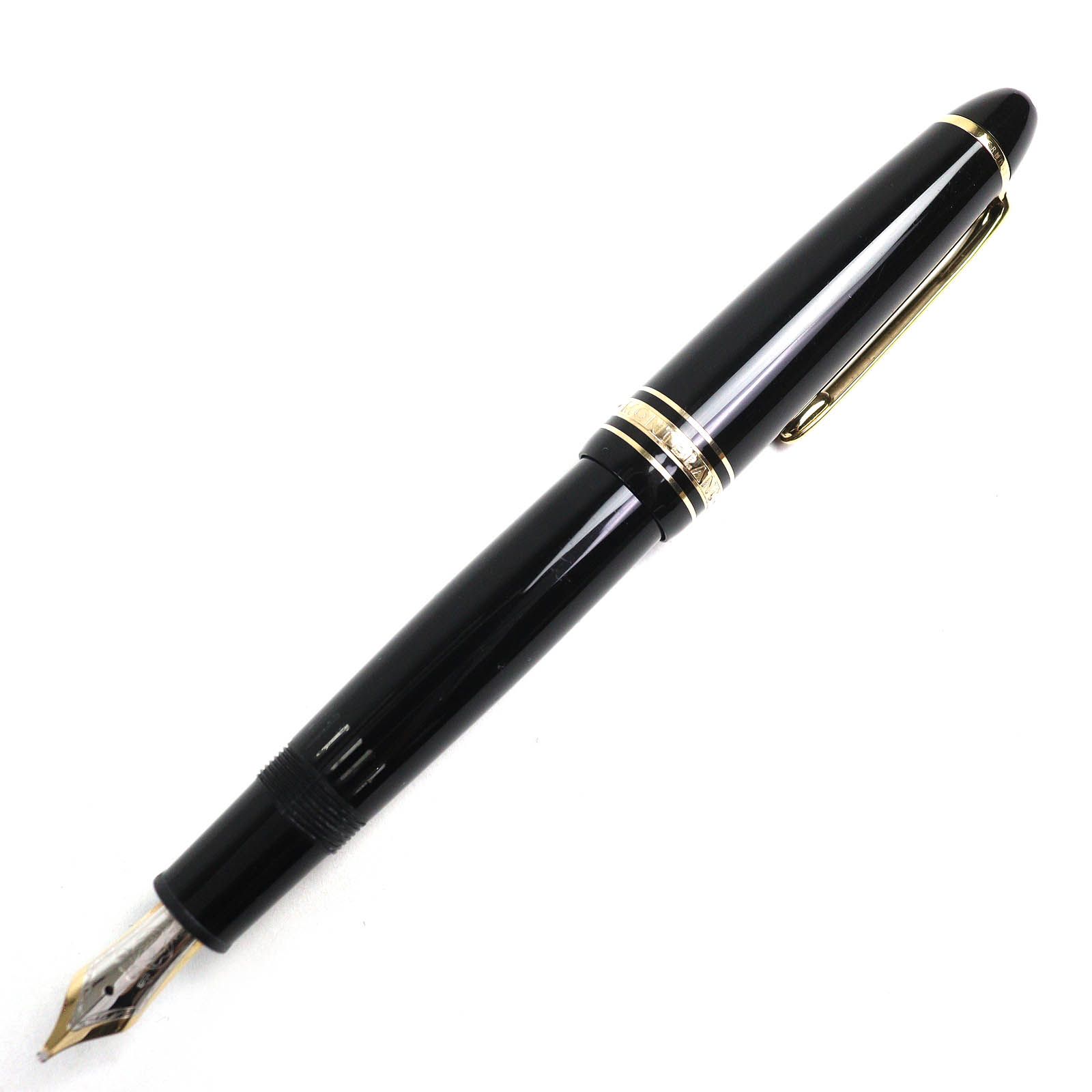△MONTBLANC モンブラン マイスターシュテュック ル グラン ペン先14K Bニブ ホワイトスター 万年筆 ブラック ゴールド ドイツ製 メンズ