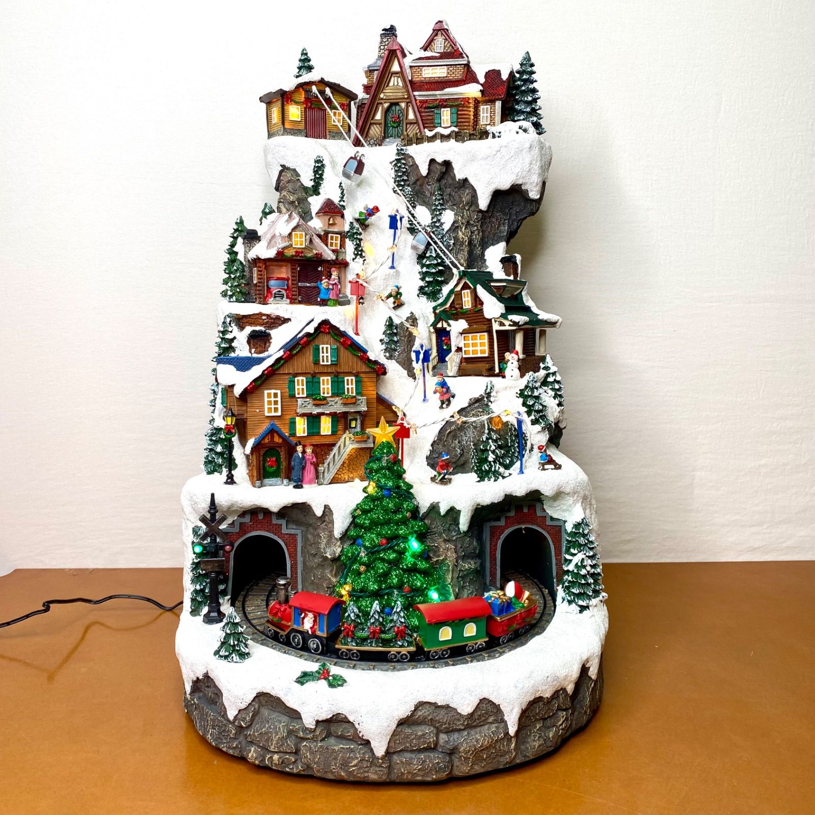 スキーマウンテン センターピース インテリア デコレーションライト Xmas Christmas スノーマウンテン ライトアップ イルミネーション クリスマスソング