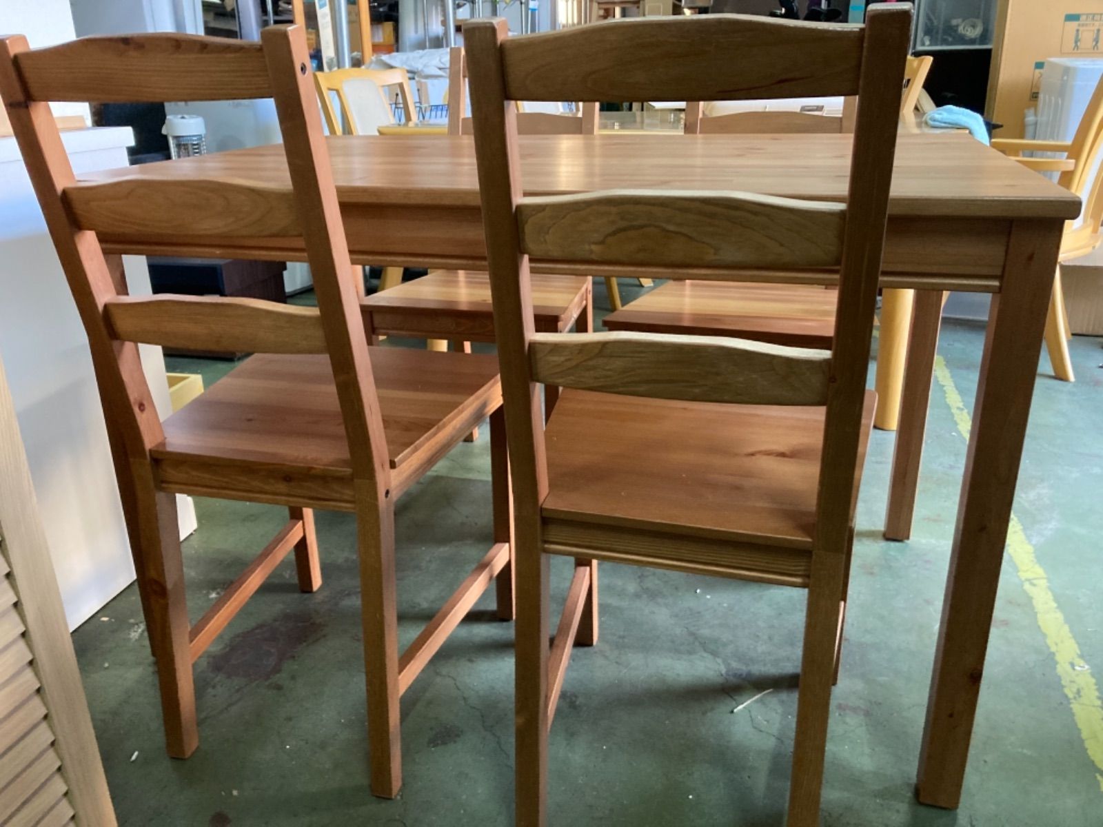 ○ IKEA、ヨックモック、ダイニングテーブルセット、JOKKMOKK、送料
