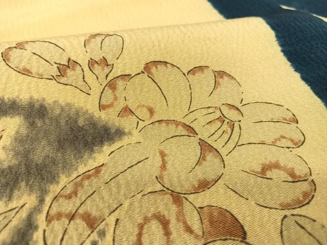 平和屋着物●摺型友禅　京都　多ち花　九寸名古屋帯　辻が花　逸品　AAAW4301np 平和屋着物○摺型友禅 京都 多ち花 九寸名古屋帯 辻が花 逸品