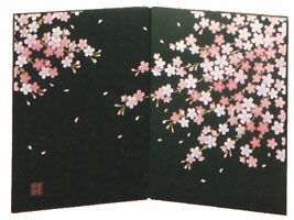 蒔絵屏風 桜・小　 出産祝 陶器 桃の節句 雛祭 内祝 誕生日 お雛様 お雛さま おひな様 雛人形 ひな人形