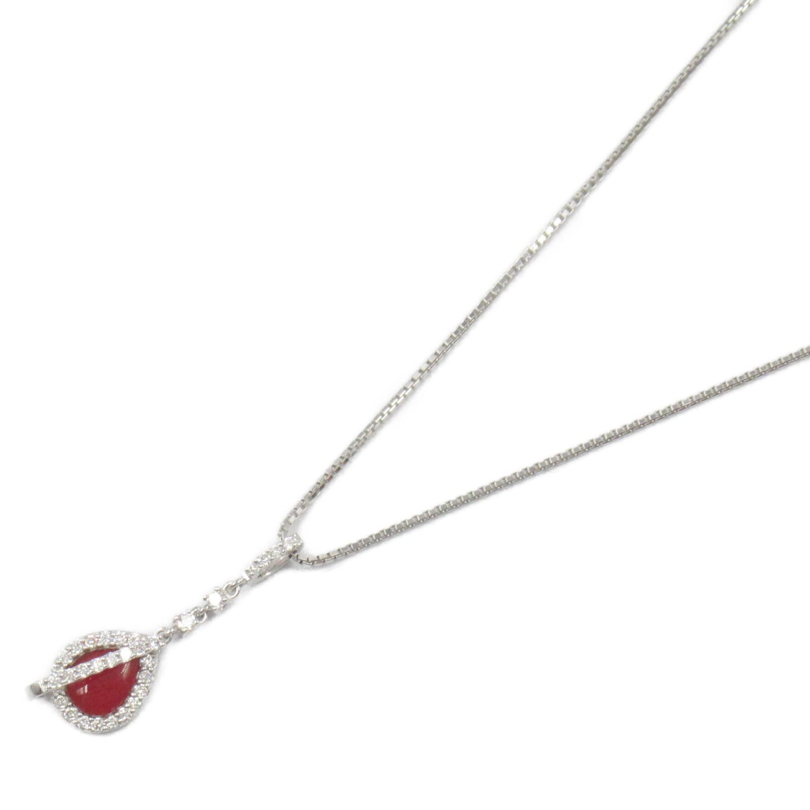 ジュエリー JEWELRY ネックレス サンゴ ダイヤモンド ネックレス ｻﾝｺﾞ  