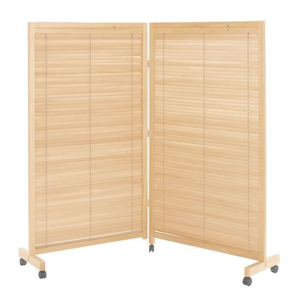 ルーバー式２連パーテーション 衝立 スクリーン 間仕切り 日よけ（85） ルーバー式2連パーテーション 衝立 スクリーン 間仕切り（85）