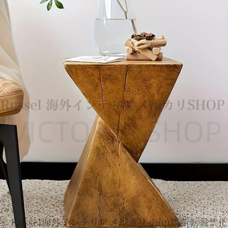 新しい♥ サイドテーブル コーヒーテーブル スツール モダン 個性的 椅子 チェアチェア ウッド ブラック 黒 おしゃれ かっこいい シン