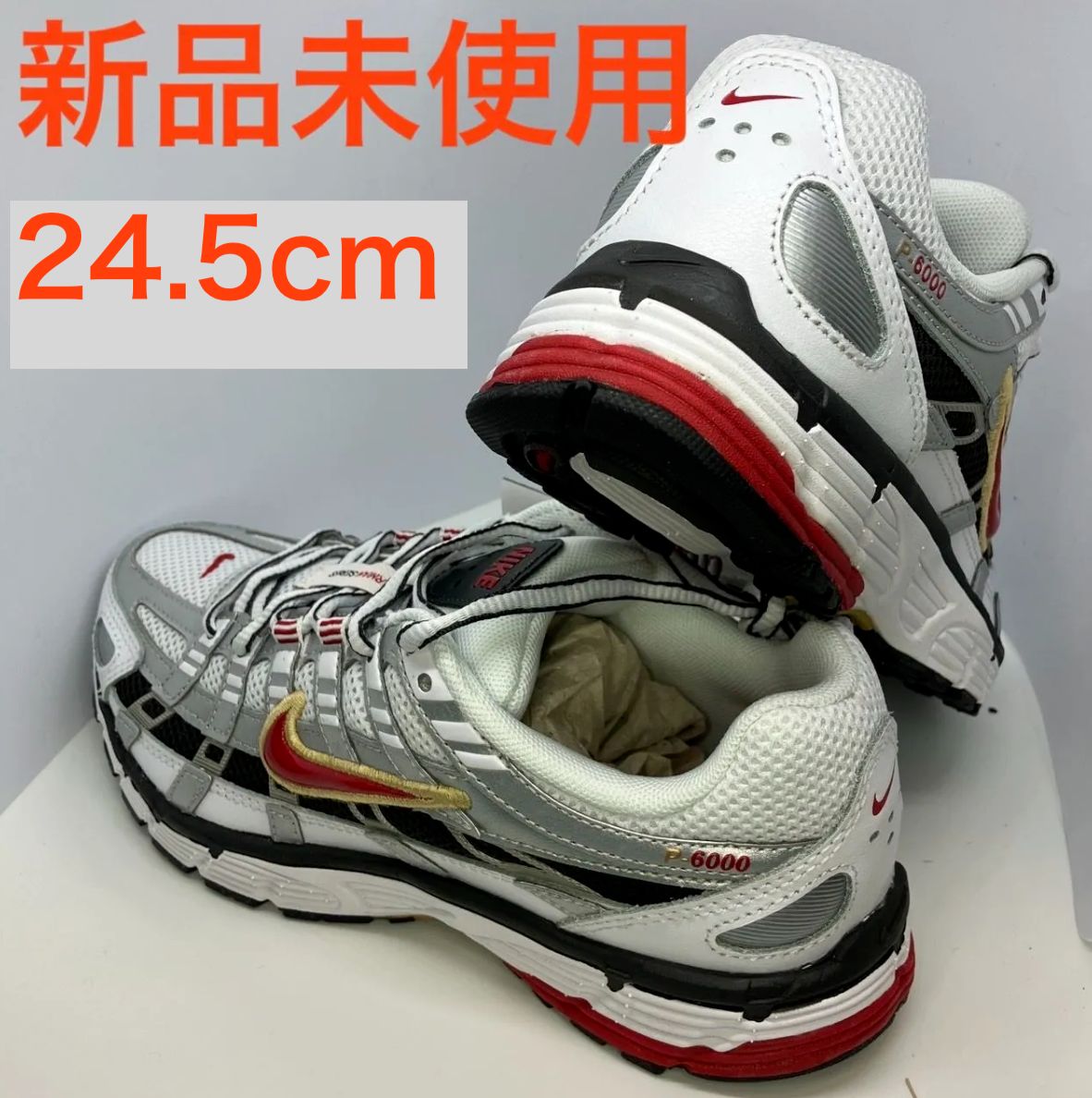NIKE P-6000 ナイキ メタリックシルバー ランニングシューズ BV1021 