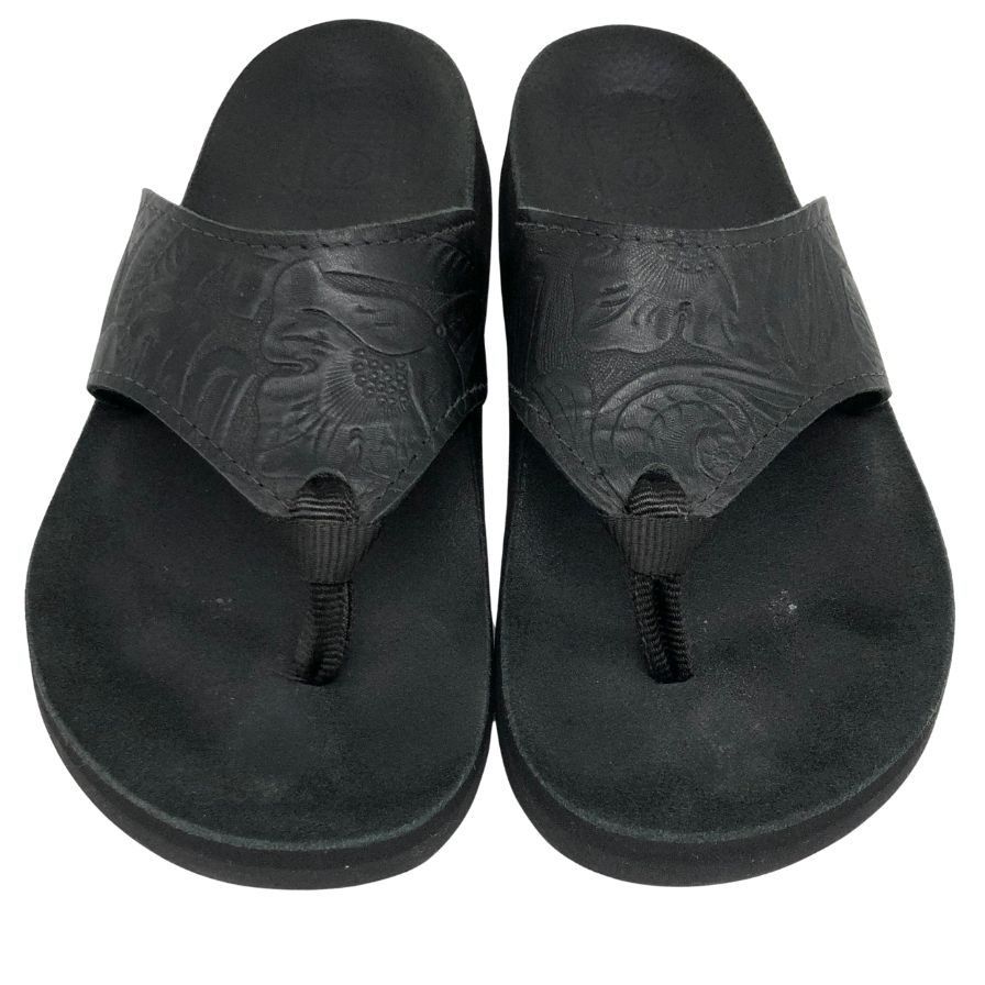 サンダルマン レザー サンダル ブラック メンズ サイズ7【AFC3