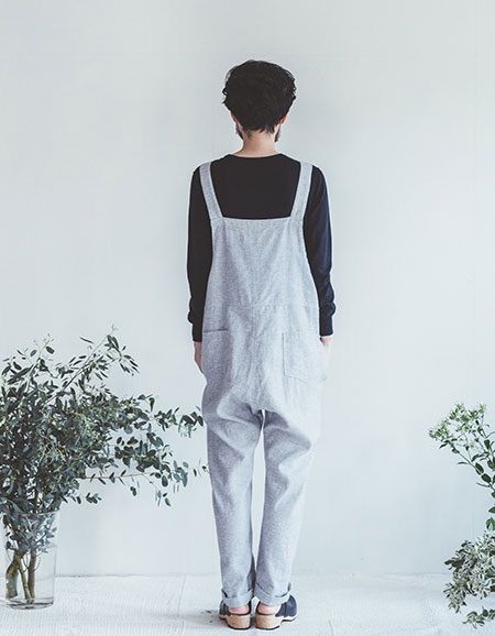 fog linen work ベックサロペット　ウールリネン　ホワイト