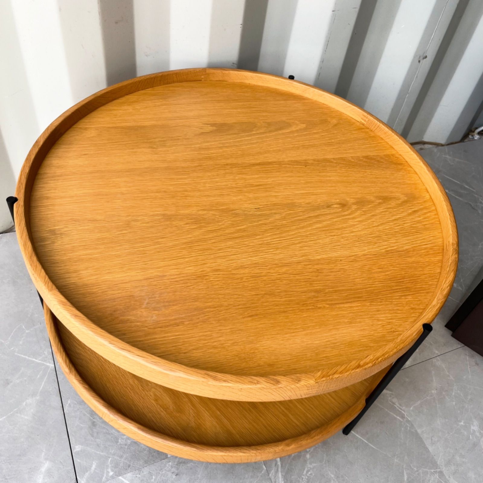 取付無料！モーダエンカーサ フムラ コーヒーテーブル 2段式ラウンドテーブル✨ 取付無料！モーダエンカーサ フムラ コーヒーテーブル 2段式